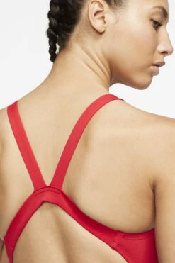 Nike - Poly Solid Hydrastrong Fastback One Piece (University Red) -Nike Swim Equipment Discount Store nike poly solid hydrastrong fastback one piece university red 8