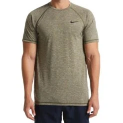 Nike Swim Equipment Discount Store 10 Nike - Short Sleeve Hydroguard T-Shirt (Medium Olive)