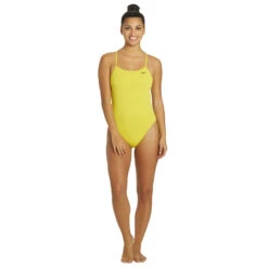 Nike - Solid Hydrastrong Cutout One Piece (Varsity Maize) -Nike Swim Equipment Discount Store nike solid hydrastrong cutout one piece varsity maize 5