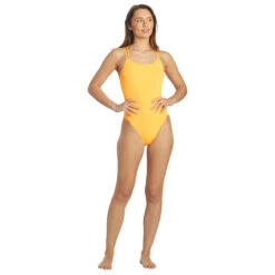Nike - Solid Hydrastrong Spiderback One Piece (Bright Citrus) -Nike Swim Equipment Discount Store nike solid hydrastrong spiderback one piece bright citrus 5