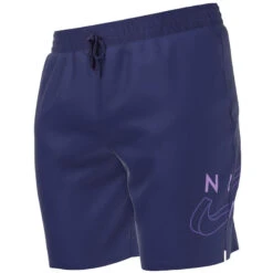 Nike - Split Logo Icon 7" Volley Short (Midnight Navy) -Nike Swim Equipment Discount Store nike split logo icon 7 volley short midnight navy 5