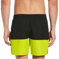 Nike - Swim Men's Split 5" Volley Short (Atomic Green) -Nike Swim Equipment Discount Store nike swim mens split 5 volley short atomic green 3