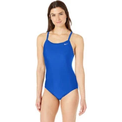 Nike - Swim Women's Solid Racerback One Piece (Game Royal) -Nike Swim Equipment Discount Store nike swim womens solid racerback one piece game royal 9