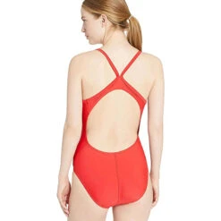 Nike - Swim Women's Solid Racerback One Piece (University Red) -Nike Swim Equipment Discount Store nike swim womens solid racerback one piece university red 10