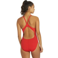 Nike - Swim Women's Solid Racerback One Piece (University Red) -Nike Swim Equipment Discount Store nike swim womens solid racerback one piece university red 3