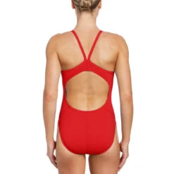 Nike - Swim Women's Solid Racerback One Piece (University Red) -Nike Swim Equipment Discount Store nike swim womens solid racerback one piece university red 7