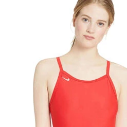 Nike - Swim Women's Solid Racerback One Piece (University Red) -Nike Swim Equipment Discount Store nike swim womens solid racerback one piece university red 9