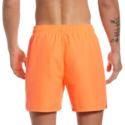 Nike - Swoosh Break 5" Volley Short (Atomic Orange) -Nike Swim Equipment Discount Store nike swoosh break 5 volley short atomic orange 3