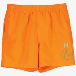 Nike - Swoosh Break 5" Volley Short (Atomic Orange) -Nike Swim Equipment Discount Store nike swoosh break 5 volley short atomic orange 4