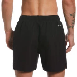 Nike - Swoosh Break 5" Volley Short (Black) -Nike Swim Equipment Discount Store nike swoosh break 5 volley short black 3