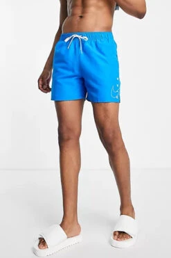 Nike - Swoosh Break 5" Volley Short (Photo Blue) -Nike Swim Equipment Discount Store nike swoosh break 5 volley short photo blue 7