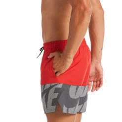 Nike - Tilt Split Breaker 5" Volley Short (University Red) -Nike Swim Equipment Discount Store nike tilt split breaker 5 volley short university red 3