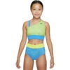 Nike - Water Dots Asymmetrical Top & High Waist Bikini Set (Photo Blue)