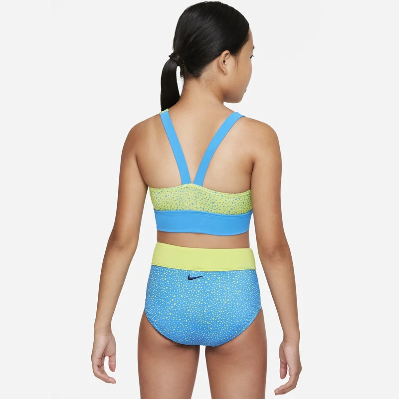 Nike - Water Dots Asymmetrical Top & High Waist Bikini Set (Photo Blue) 2 Nike - Water Dots Asymmetrical Top & High Waist Bikini Set (Photo Blue) - Image 2