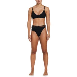 Nike - Wild V-Neck Bikini Top (Black) -Nike Swim Equipment Discount Store nike wild v neck bikini top black 9