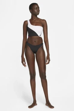 Nike - Women's Color Block Reversible Sling Bikini Bottom (Black) -Nike Swim Equipment Discount Store nike womens color block reversible sling bikini bottom black 11