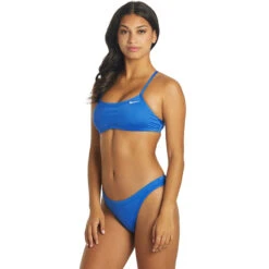 Nike - Women's Essential Racerback Bikini Set (Hyper Royal) -Nike Swim Equipment Discount Store nike womens essential racerback bikini set hyper royal 4