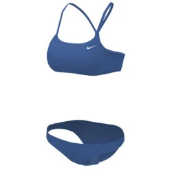 Nike - Women's Essential Racerback Bikini Set (Pacific Blue) -Nike Swim Equipment Discount Store nike womens essential racerback bikini set pacific blue 6
