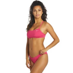 Nike - Women's Essential Racerback Bikini Set (Pink Prime) -Nike Swim Equipment Discount Store nike womens essential racerback bikini set pink prime 4