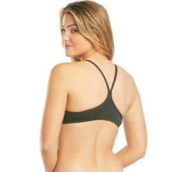 Nike - Women's Essential Racerback Bikini Top (Galactic Jade) -Nike Swim Equipment Discount Store nike womens essential racerback bikini top galactic jade 3