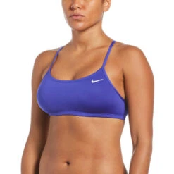 Nike - Women's Essential Racerback Bikini Top (Indigo Burst) -Nike Swim Equipment Discount Store nike womens essential racerback bikini top indigo burst 8