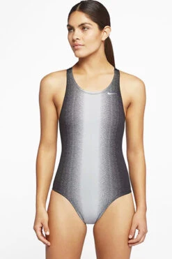 Nike - Fade Sting Fastback One Piece (Black) -Nike Swim Equipment Discount Store nike womens fade sting fast back one piece black 11