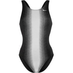 Nike - Fade Sting Fastback One Piece (Black) -Nike Swim Equipment Discount Store nike womens fade sting fast back one piece black 4