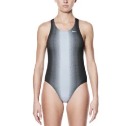 Nike - Fade Sting Fastback One Piece (Black) -Nike Swim Equipment Discount Store nike womens fade sting fast back one piece black 8