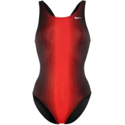Nike - Fade Sting Fastback One Piece (University Red) -Nike Swim Equipment Discount Store nike womens fade sting fastback one piece university red 4