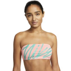 Nike - Women's Multi Logo Bandeau Bikini Top (Bleached Coral)