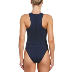 Nike - Women's Swim Water Polo One Piece (Midnight Navy) -Nike Swim Equipment Discount Store nike womens swim water polo one piece midnight navy 9