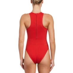 Nike - Women's Swim Water Polo One Piece (University Red) -Nike Swim Equipment Discount Store nike womens swim water polo one piece university red 9